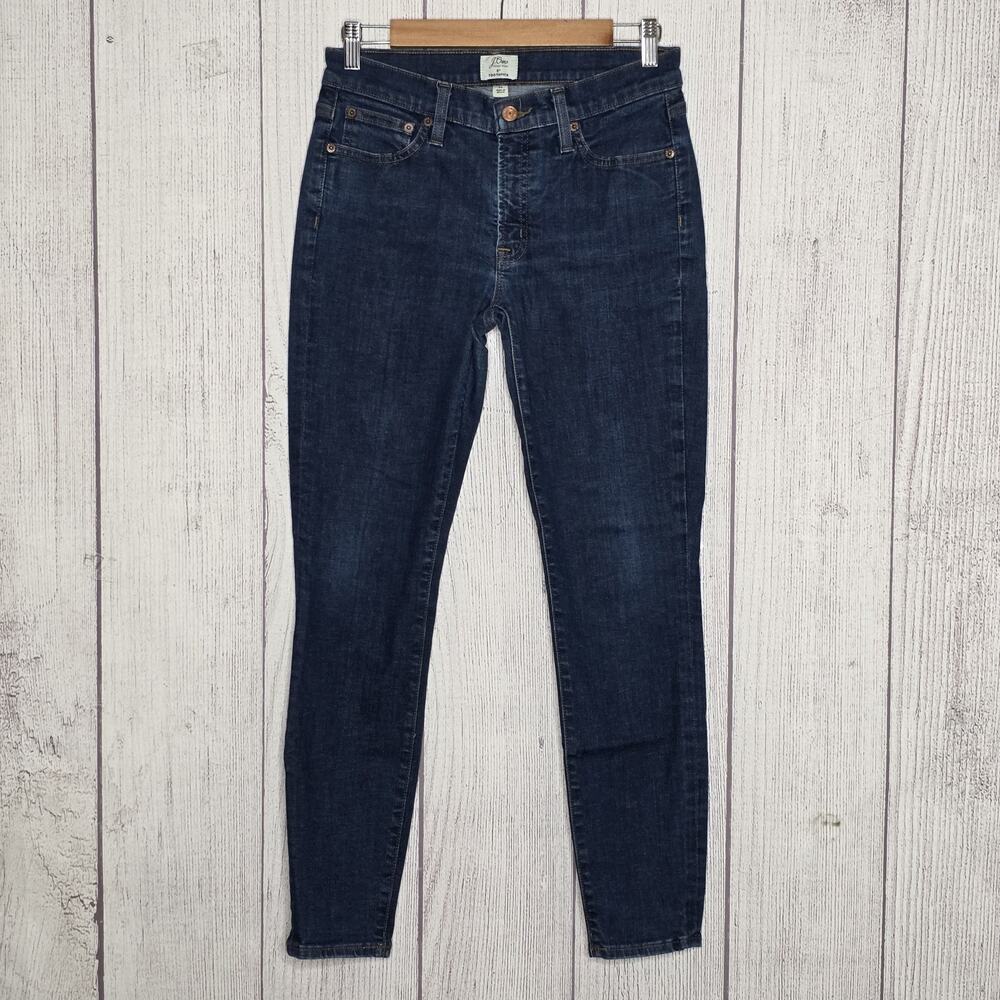J.Crew Toothpick Skinny Jeans Womens 28 Dark Wash Mid Rise Stretch Denim
